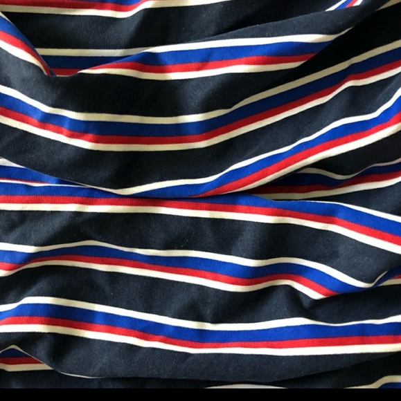 Black striped tummy control one piece swimsuit - Picture 7 of 10